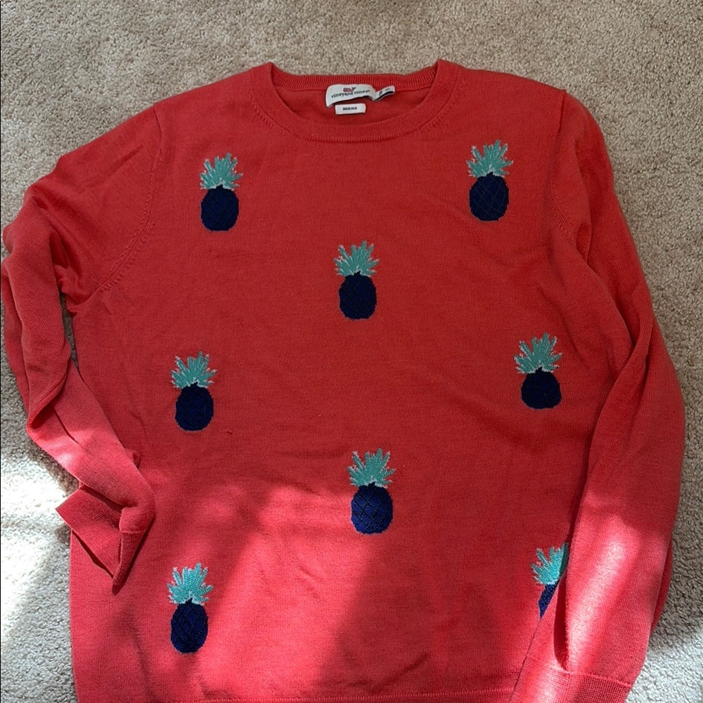 Vineyard Vines Crewneck Sweater in Bright orange and Blue
